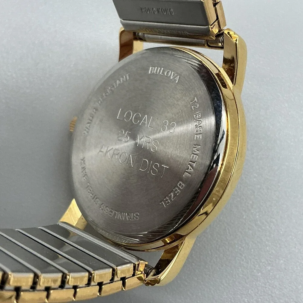 Vintage Caravelle By Bulova Mens Watch 32mm Gold Tone SMWIA Union New Battery